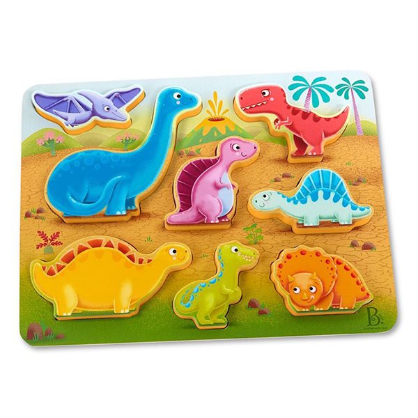 Casse-tête en bois 8 morceaux - Dinosaures