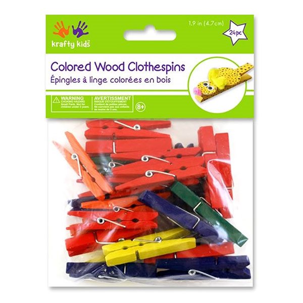 Wooden Clothespins - Colours