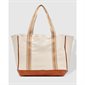 Leroy Canvas Tote Bag - Cream tan