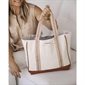 Leroy Canvas Tote Bag - Cream tan