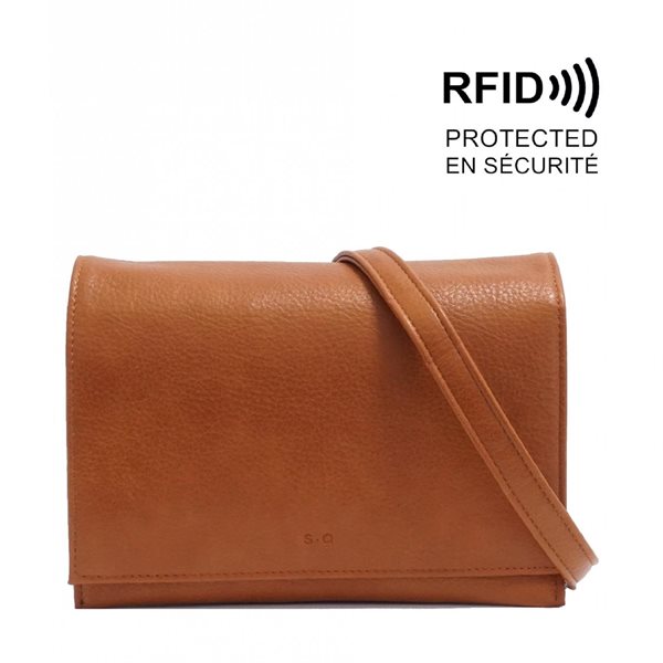 Nita Crossbody Wallet - Cognac