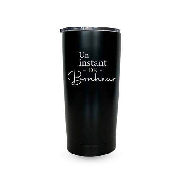 Verre isotherme gravé 18 oz - Un instant de bonheur