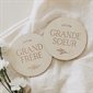 Pastille de bois - Futur grand frère / Future grande sœur