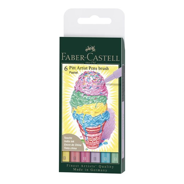 Pitt Artist Pen® Brush - Pastel - Box of 6