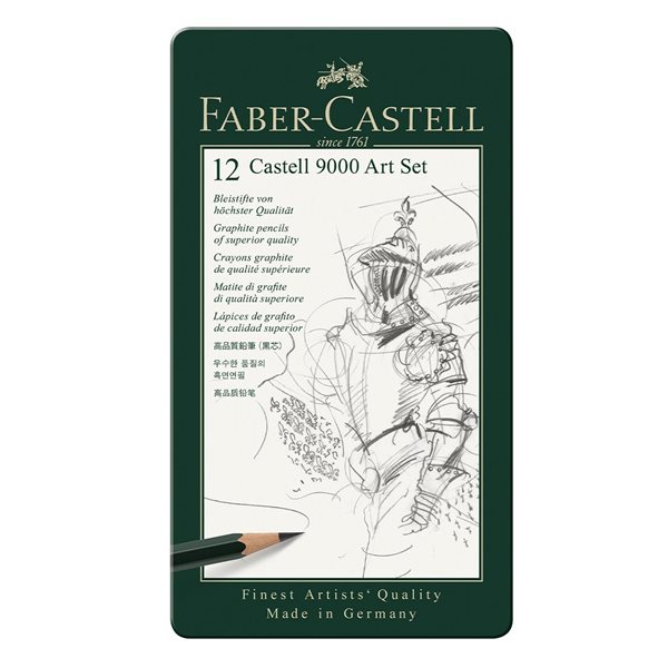 Crayons à mine graphite Castell 9000 Art - Boîte de 12