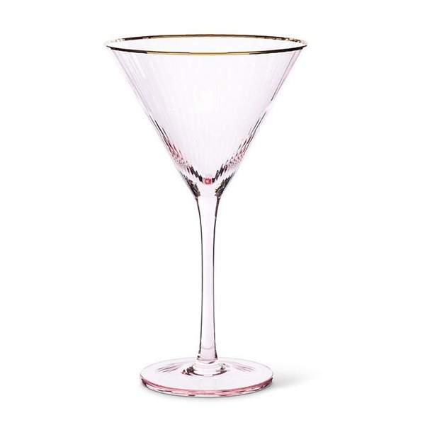 Verre à martini optique avec bord doré