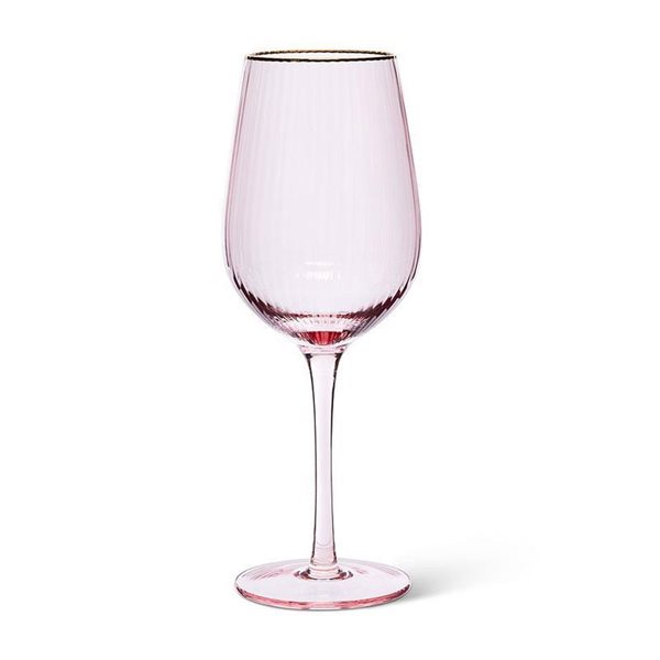 Verre à vin optique avec bord doré