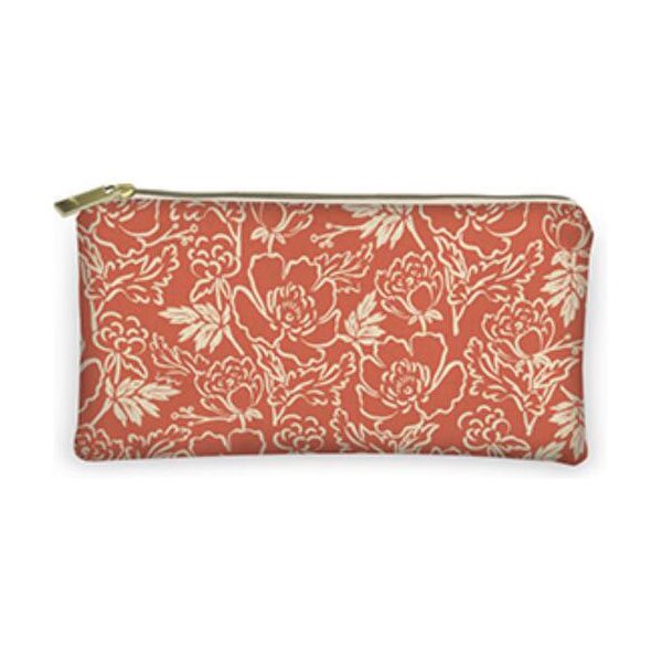 Pochette à glissière à motif floral