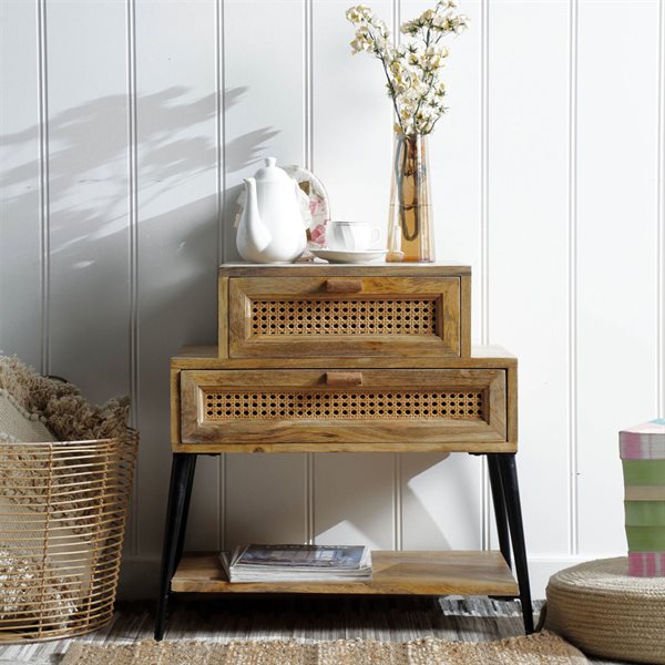 Mandovi 2-Drawer Side Table