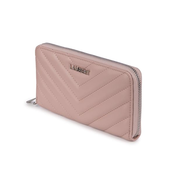 Frida Quilted Vegan Leather Wallet - Mystic Pink