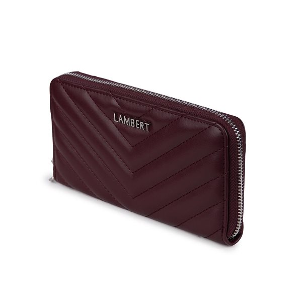 Frida Quilted Vegan Leather Wallet - Deep Orchid