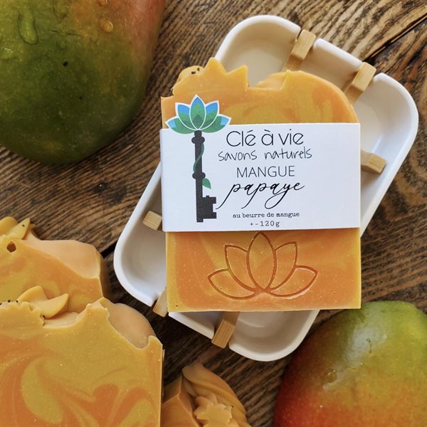 Mango Papaya Natural Soap With Mango Butter