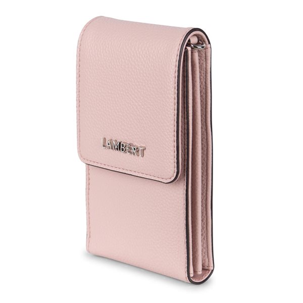 The Alexa Vegan Leather Crossbody Phone Case - Dusty Pink
