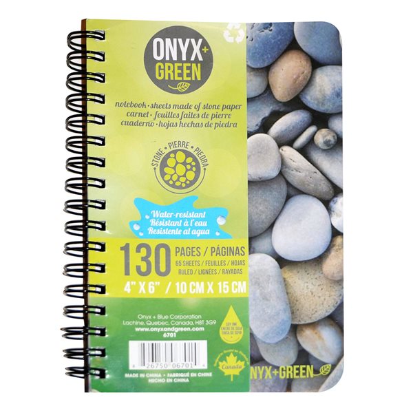 Eco-Friendly Spiral Notebook - Ruled - 4 x 6 in