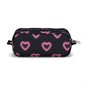 Dual Zippered Pencil Case - Happy Hearts Black