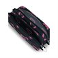 Dual Zippered Pencil Case - Happy Hearts Black