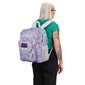 Big Student Backpack - Fluid Floral Pastel Lilac