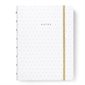 Moonlight Refillable Notebook - A5 Size - 8.5 x 6.5 in - White