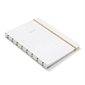 Moonlight Refillable Notebook - A5 Size - 8.5 x 6.5 in - White