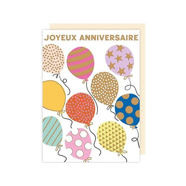 Carte Joyeux Anniversaire Ballons