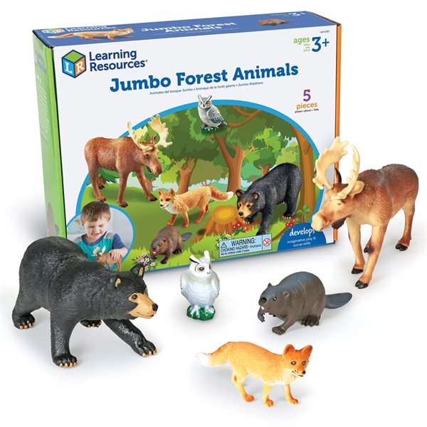 Figurines géantes d’animaux de la forêt 