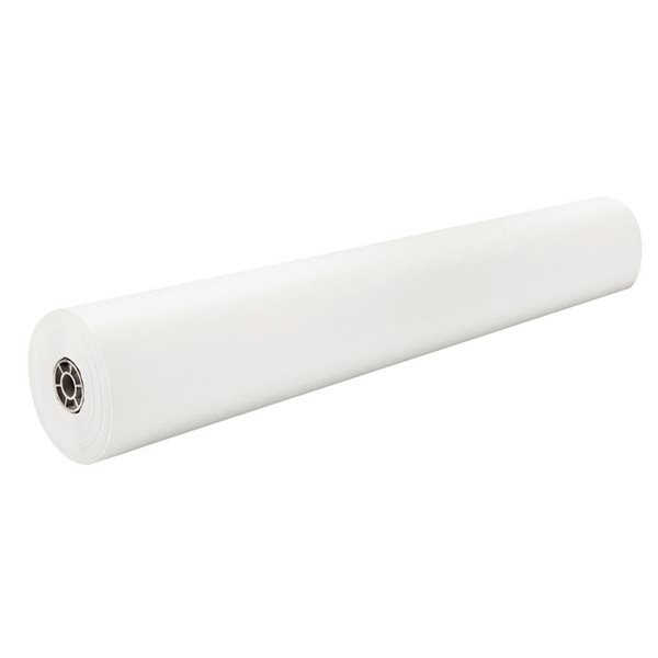 Rainbow Colored Kraft Duo-Finish Paper Roll - 36 in x 100ft - White