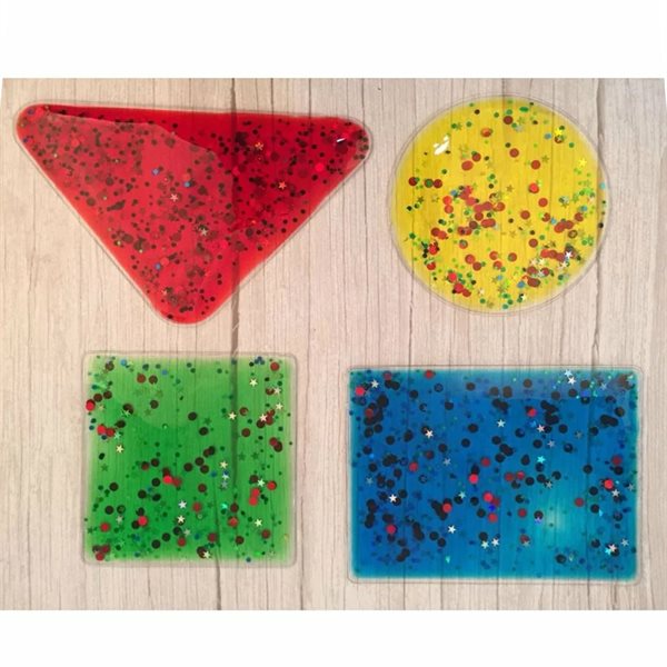 Sensory Glitter Gel Shapes