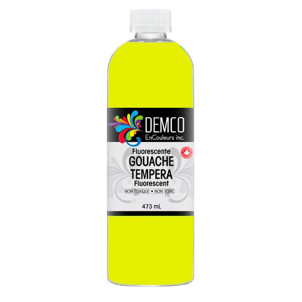 Gouache Demco fluorescente 473 ml - Jaune