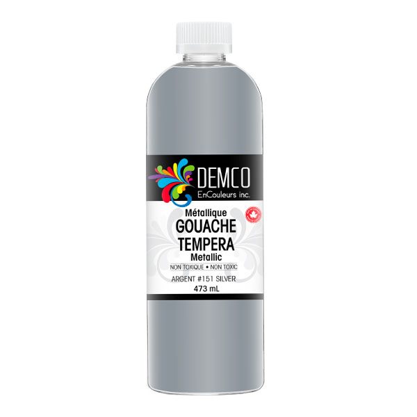 Gouache Demco métallique 473 ml - Argent