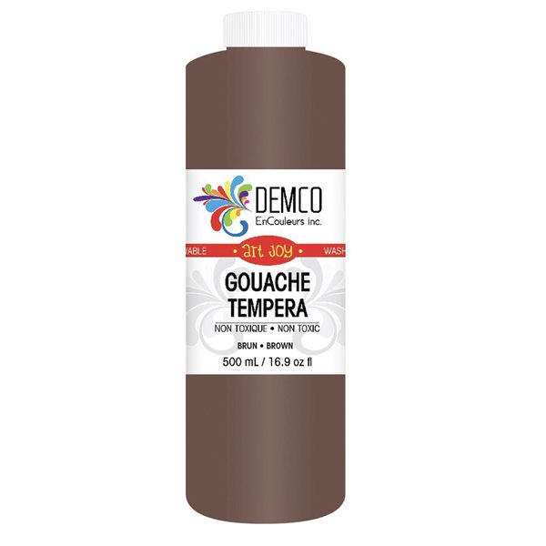 Gouache lavable Art joy 500 ml - Brun