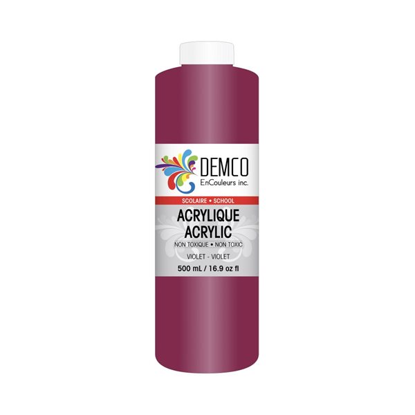 Peinture acrylique scolaire 500 ml - Violet