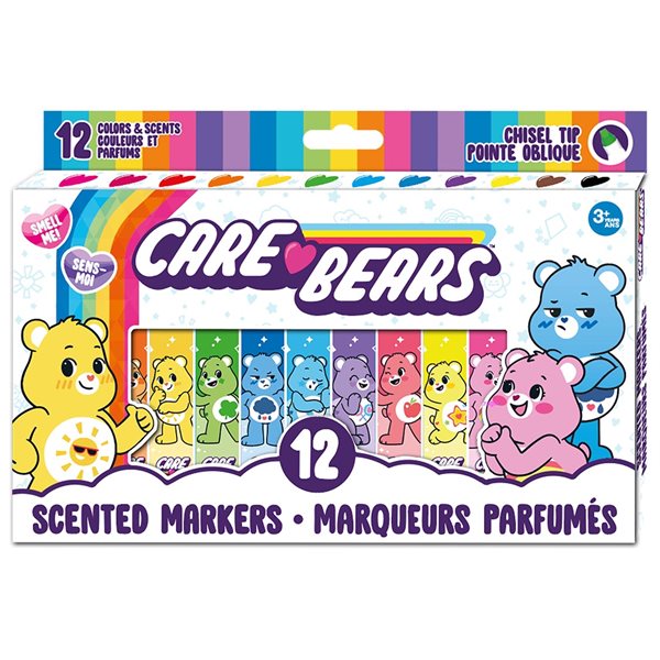 Ensemble de 12 marqueurs parfumés – Care bears