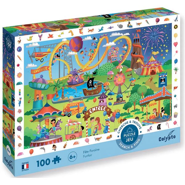 Casse-tête 100 morceaux cherche et trouve - Fête foraine
