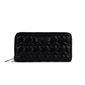The Fiona - Quilted Vegan Leather Wallet - Black
