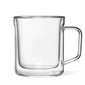 Insulated Glass Coffee Mugs - Set of 2