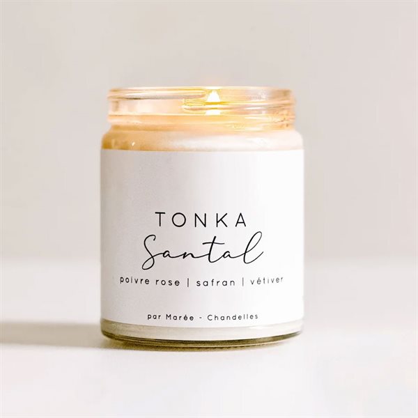 Bougie de soya Tonka santal