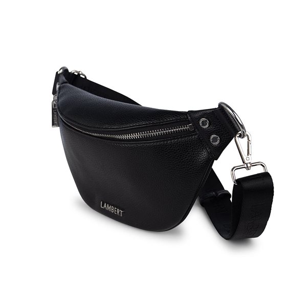 The Sarah Vegan Leather Belt Bag - Black