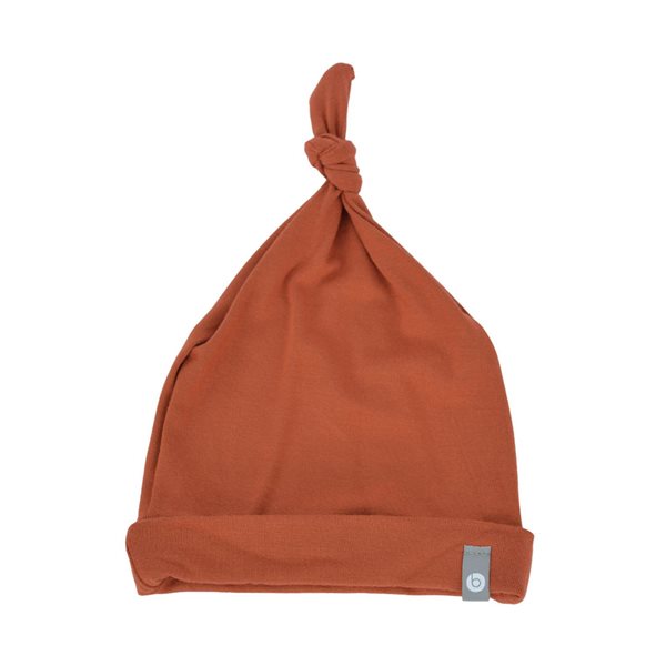 Tuque pour nouveau-né en bambou - Orange brûlé