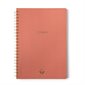 Textured Paper Twin Wire Notebook - Large Size - Terracotta