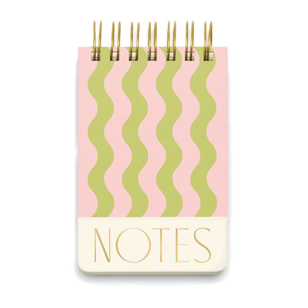 Twin Wire Chunky Notepad - Wavy Stripes