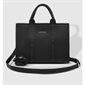 Manhattan Vegan Leather Tote Bag - Black