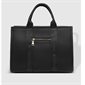 Manhattan Vegan Leather Tote Bag - Black