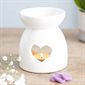 White Heart Oil Burner and Wax Warmer