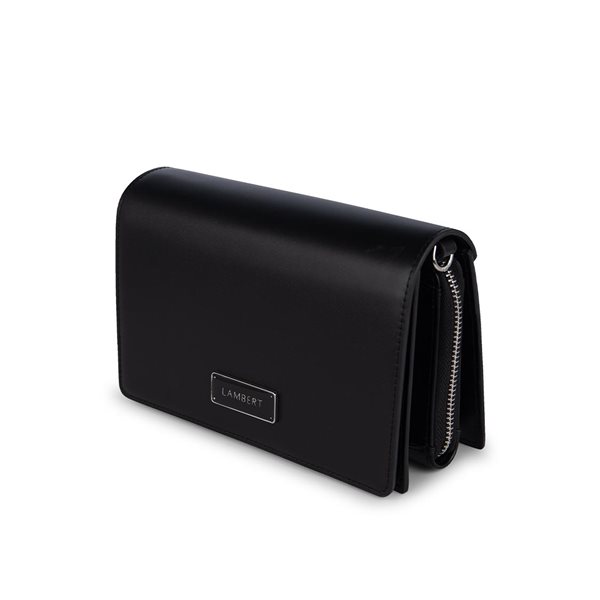 The Rebecca Vegan Leather Crossbody Bag - Black