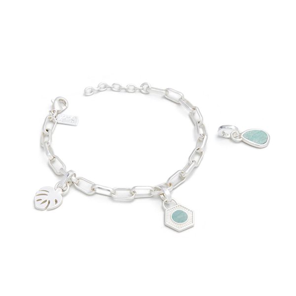 Bracelet avec breloques interchangeables - Amazonite