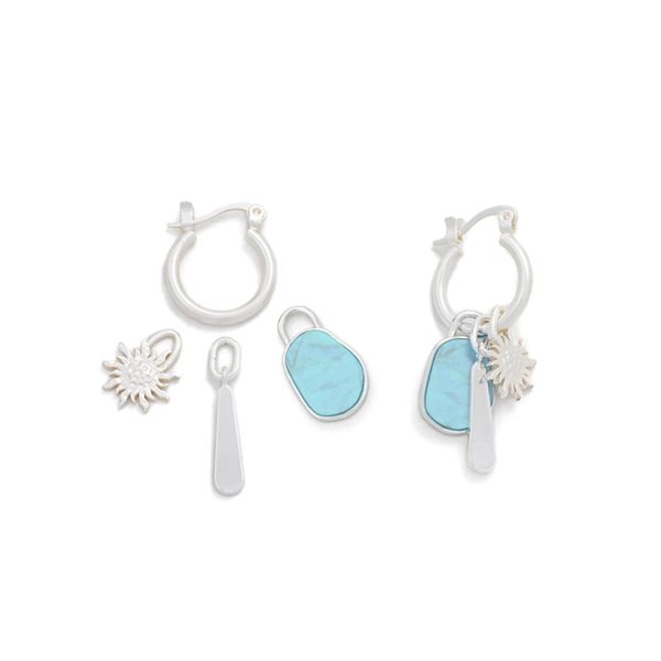 Interchangeable Charm Earring - Turquoise