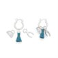 Boucles d'oreille avec breloques interchangeables - Opalite