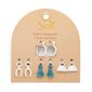 Boucles d'oreille avec breloques interchangeables - Opalite