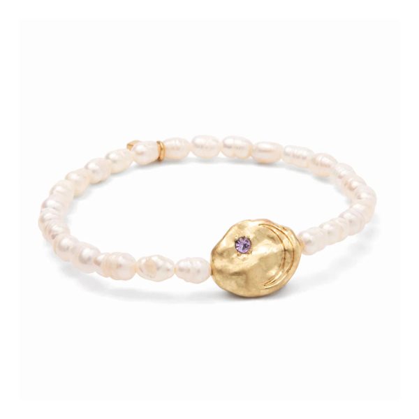 Bracelet d'affirmation en perles - Protection - Or