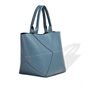 Roma Vegan Leather Tote Bag - Steel Blue